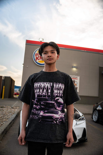 GENESIS X MUSTANG ACID WASH TEE