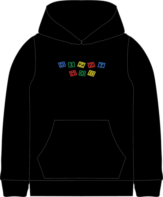 Dizzy Blocks Embroidered Hoodie