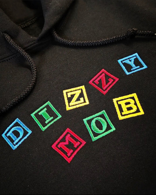 Dizzy Blocks Embroidered Hoodie